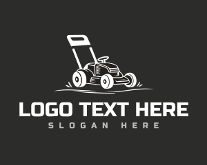 Gardening - Grass Lawn Mower logo design