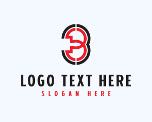 Number 3 - Modern Symbol Number 3 logo design