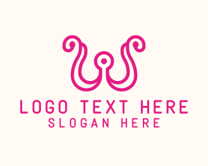 Interior Decorator - Letter W Ornamental Swirl logo design