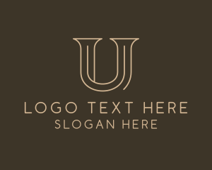 Letter U - Law Firm Paralegal logo design