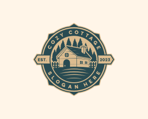 Cottage - House Forest Property logo design
