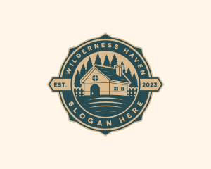 Lodge - House Forest Property logo design