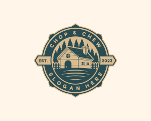 Cottage - House Forest Property logo design