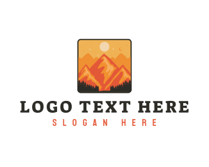 Red Mountain - Mountain Peak Hills logo design