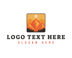 Trekking - Mountain Peak Hills logo design