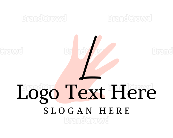 Stylist Hand Beauty Salon Logo