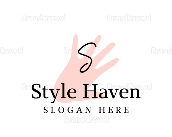 Stylist Hand Beauty Salon Logo