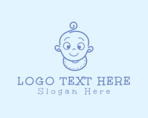 Happy - Cute Cartoon Baby logo design