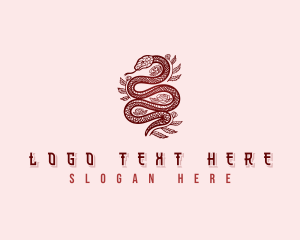 Snake - Ornamental Rose Snake logo design