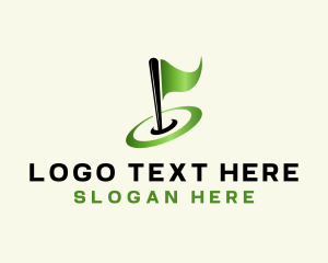 Golf Bag - Golf Flag Swoosh logo design