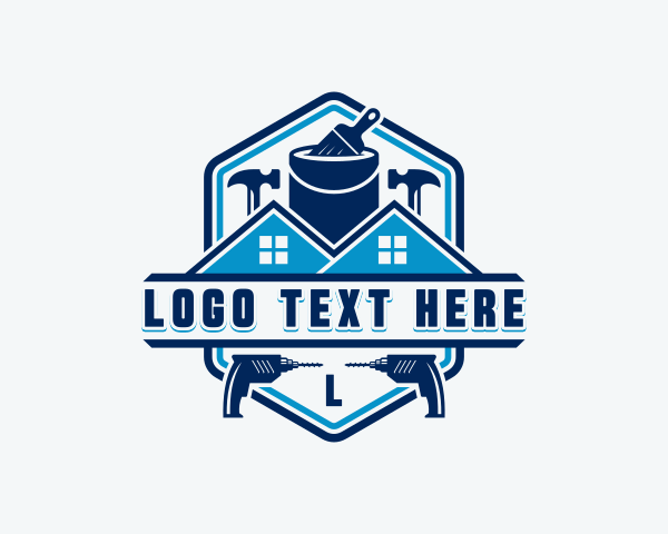 Drill - Carpentry Maintenance Handyman logo design