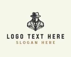 Mobster - Spy Investigator Hat logo design