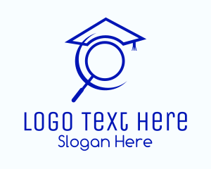 Review Center - Magnifying Glass Cap logo design