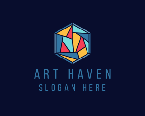 Hexagon Stained Glass logo design