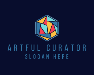 Hexagon Stained Glass logo design