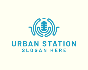 Soundwave Music Radio Station logo design