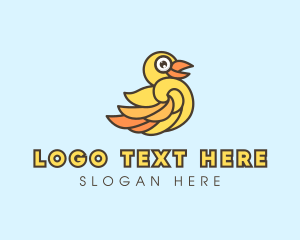 Yellow - Duck Wing Feathers logo design