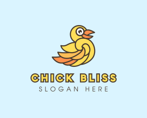 Chick - Duck Wing Feathers logo design