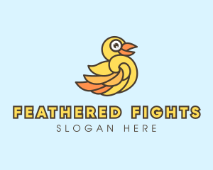 Duck Wing Feathers logo design