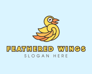 Duck Wing Feathers logo design