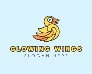 Duck Wing Feathers logo design