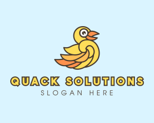 Duck - Duck Wing Feathers logo design