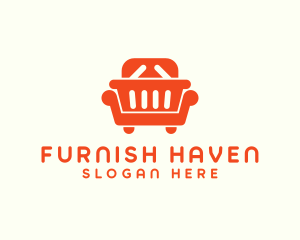 Home Furnishing Shopping Basket logo design