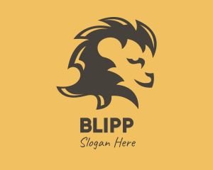 Brown Lion Mane Logo