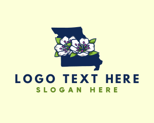 Map - Hawthorn Blossom Missouri logo design