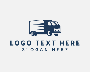 Closed Van - Freight Truck Delivery logo design