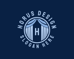 Drape Curtains Home Decor logo design