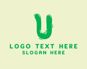 Goo - Liquid Soda Letter U logo design