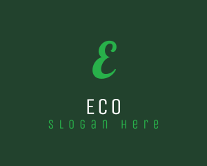 Eco Cursive Script logo design
