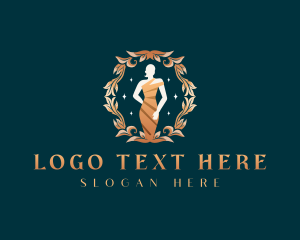 Stylist - Luxury Woman Fashionista Dress logo design