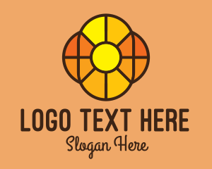 Stained Glass - Geometric Floral Mosaic logo design