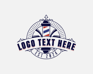 Barbershop - Barber Razors Haircut logo design