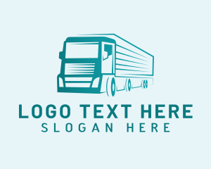 Moving - Courier Cargo Truck logo design