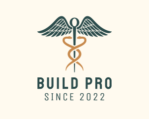 Surgeon - Healthcare Caduceus Staff logo design