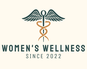 Gynecologist - Healthcare Caduceus Staff logo design