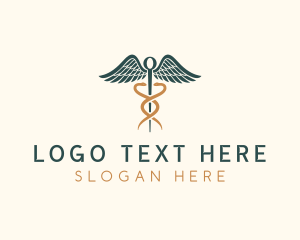 Caduceus - Healthcare Caduceus Staff logo design