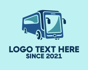 Smartphone - Mobile Smart Transit Bus Van logo design