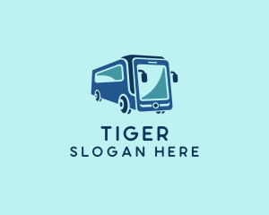 Mobile Smart Transit Bus Van logo design