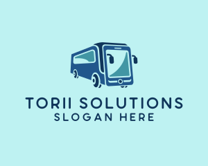 Mobile Smart Transit Bus Van logo design