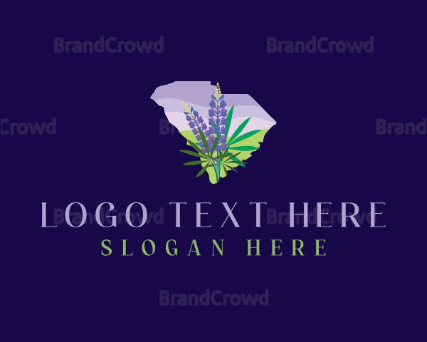 Sky Lupine Flower South Carolina Logo