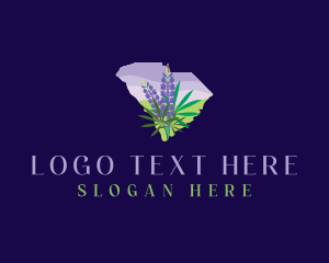 Mariposa Lily - Sky Lupine Flower South Carolina logo design