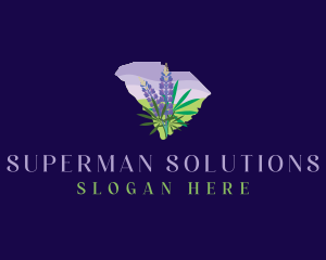 Sky Lupine Flower South Carolina Logo