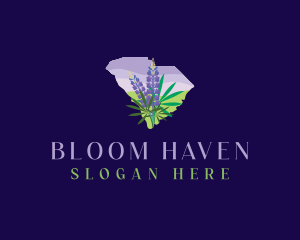 Sky Lupine Flower South Carolina logo design