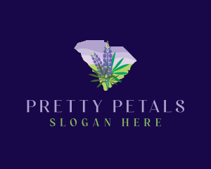 Sky Lupine Flower South Carolina logo design