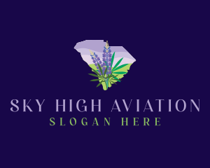 Sky Lupine Flower South Carolina logo design