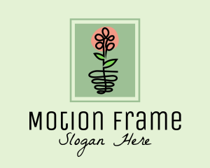 Flower Plant Frame  logo design